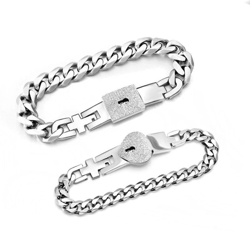 Lock and Key Bracelets for Couples