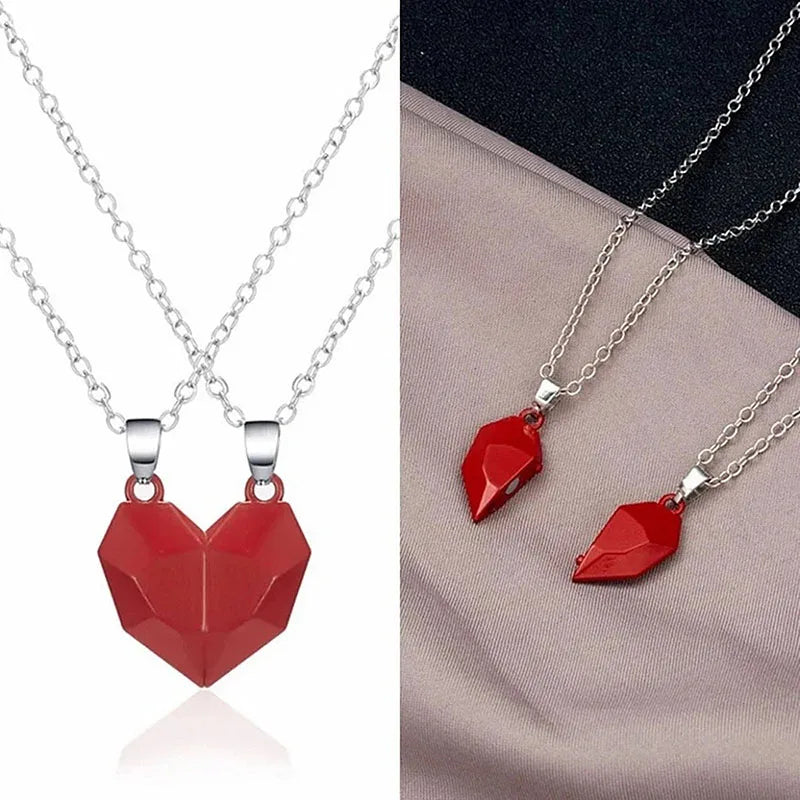 Magnetic Dual Heart Connection Necklace