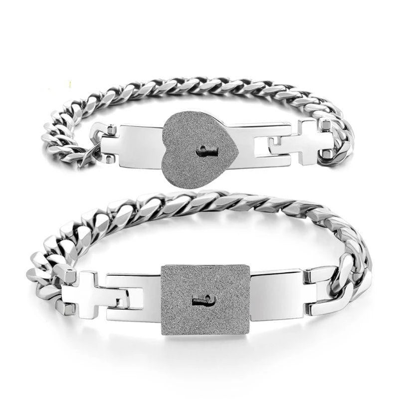 Lock and Key Bracelets for Couples