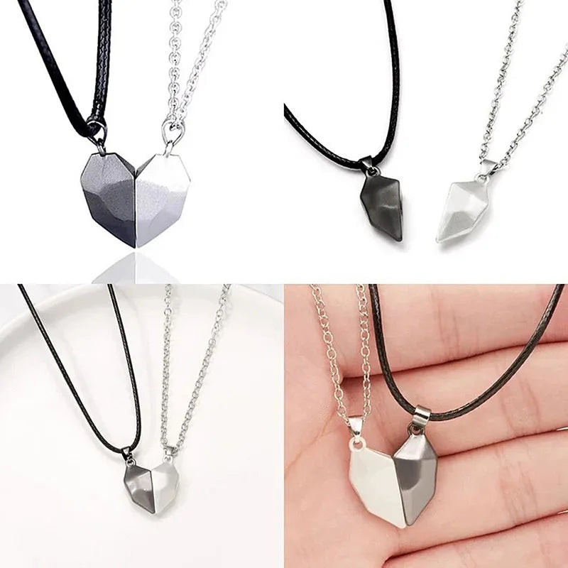 Magnetic Dual Heart Connection Necklace