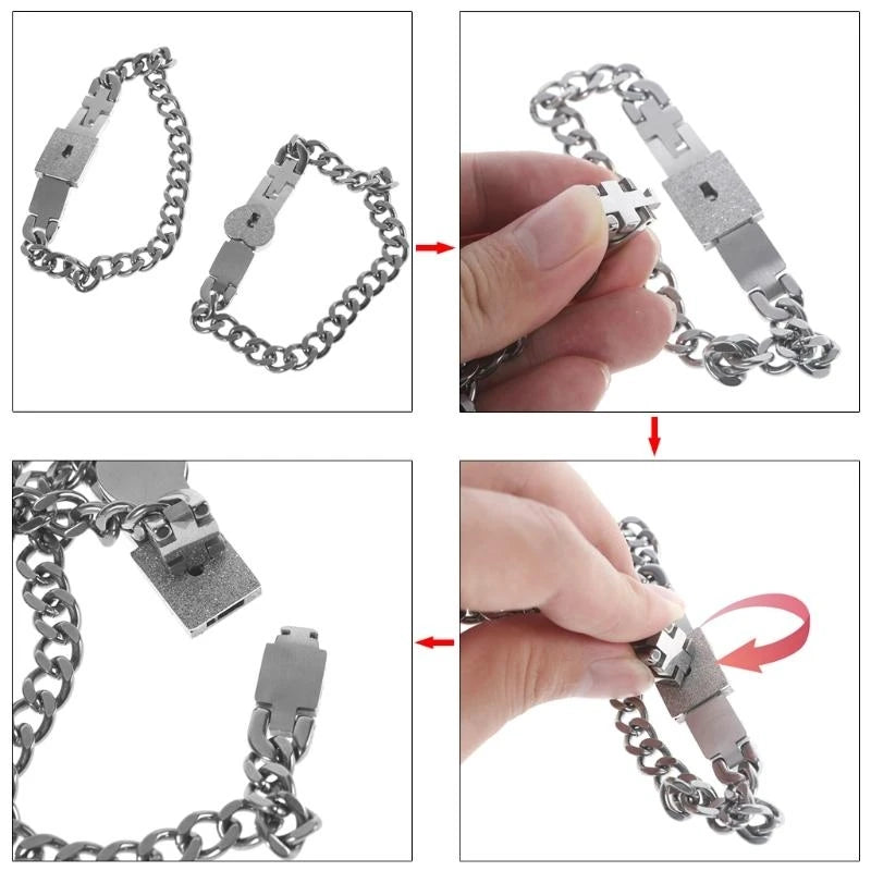 Lock and Key Bracelets for Couples