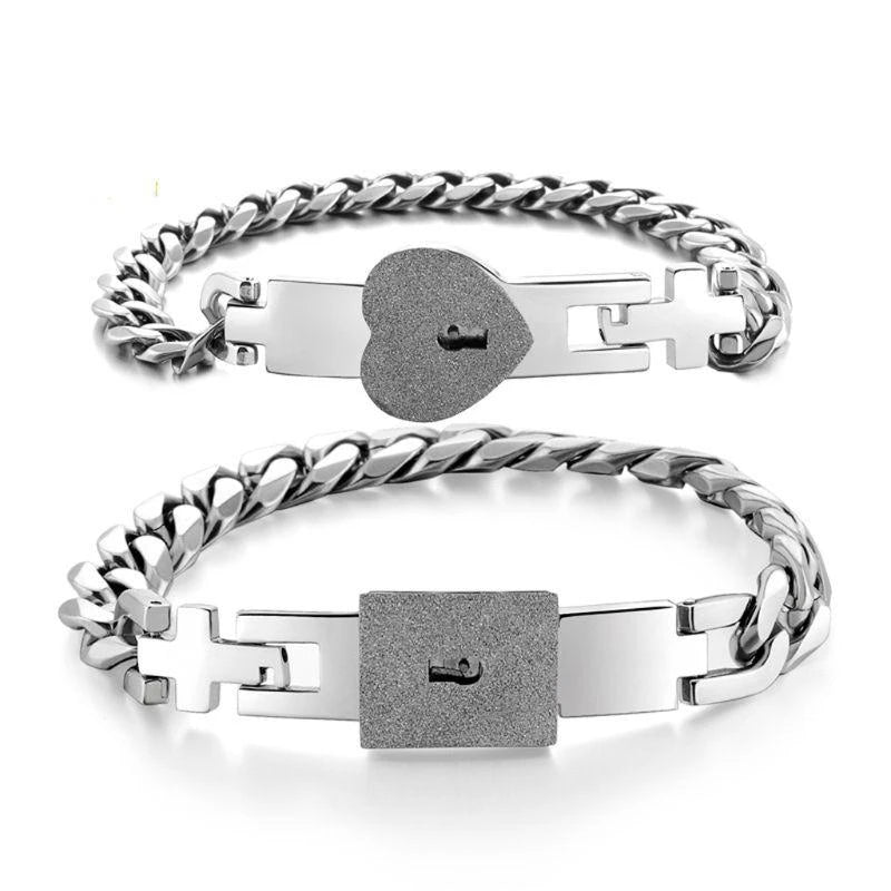 Lock and Key Bracelets for Couples