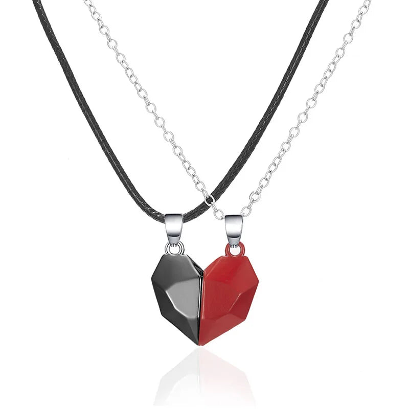 Magnetic Dual Heart Connection Necklace